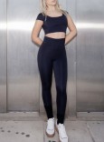 TWIST BACK LEGGINS - BLACK