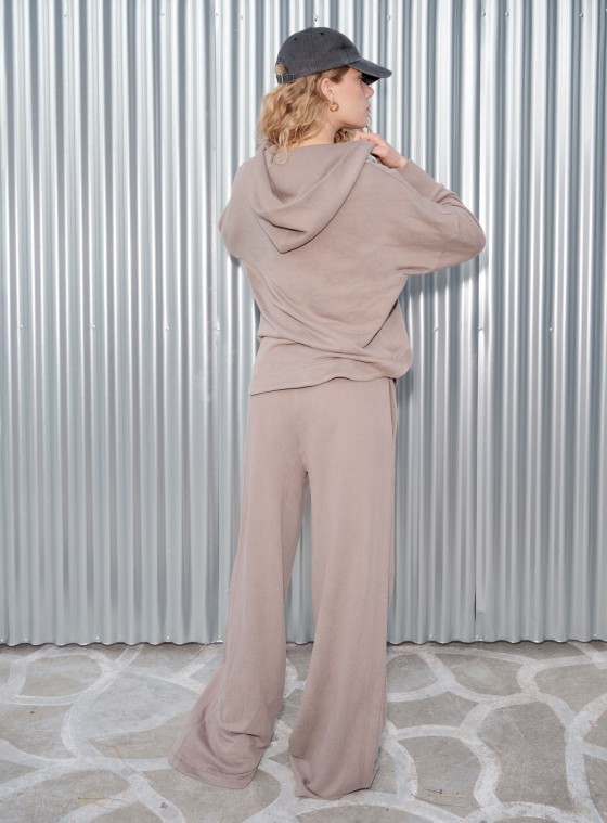 WM WIDE- LEG JOGGERS - TAUPE