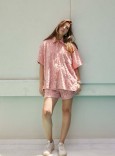 TOWEL BROCADE SHIRT - BLUSH PINK 