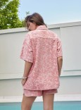 TOWEL BROCADE SHIRT - BLUSH PINK 