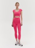 TWIST BACK LEGGINS  - HOT PINK