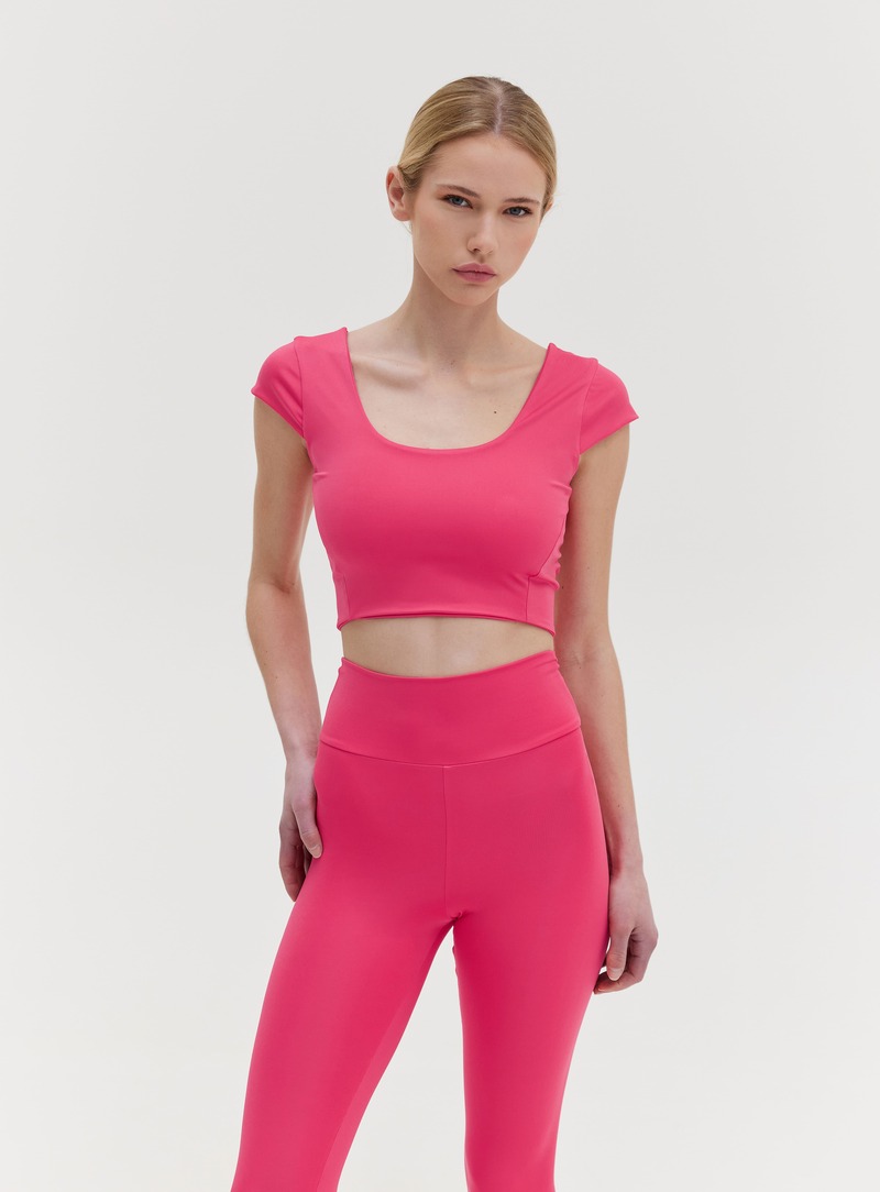 TWIST BACK TOP - HOT PINK