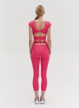 TWIST BACK LEGGINS  - HOT PINK
