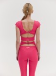 TWIST BACK TOP - HOT PINK