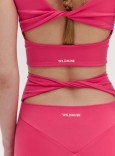 TWIST BACK LEGGINS  - HOT PINK