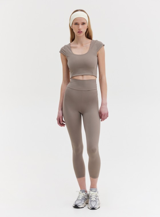 TWIST BACK LEGGINS - GREY 