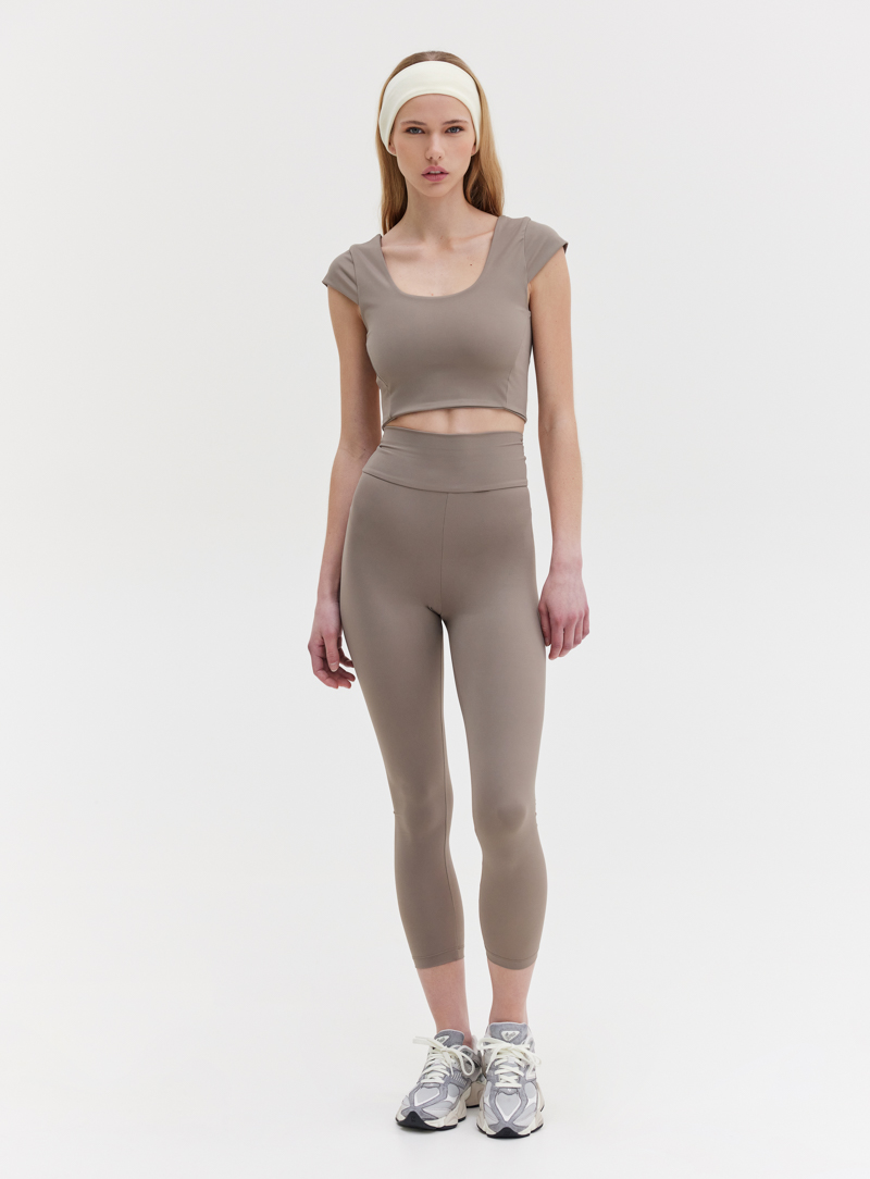 TWIST BACK LEGGINS - GREY 
