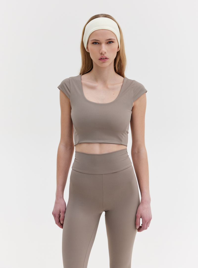 TWIST BACK TOP - GREY 