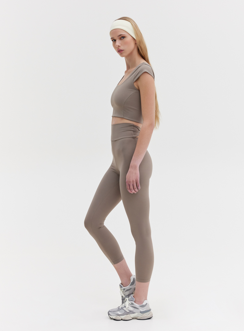 TWIST BACK LEGGINS - GREY 