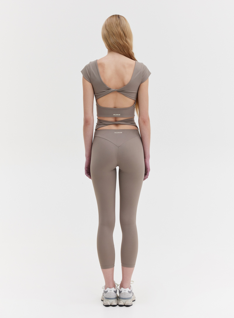 TWIST BACK LEGGINS - GREY 
