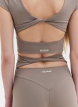 TWIST BACK LEGGINS - GREY 