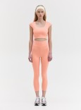 TWIST BACK LEGGINS - PEACH