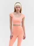 TWIST BACK TOP - PEACH