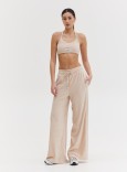 TOWEL WIDE LEG JOGGERS - BEIGE 