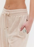 TOWEL WIDE LEG JOGGERS - BEIGE 