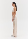 TOWEL WIDE LEG JOGGERS - BEIGE 