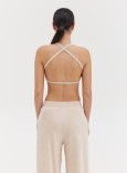 TOWEL CROP TOP - BEIGE 