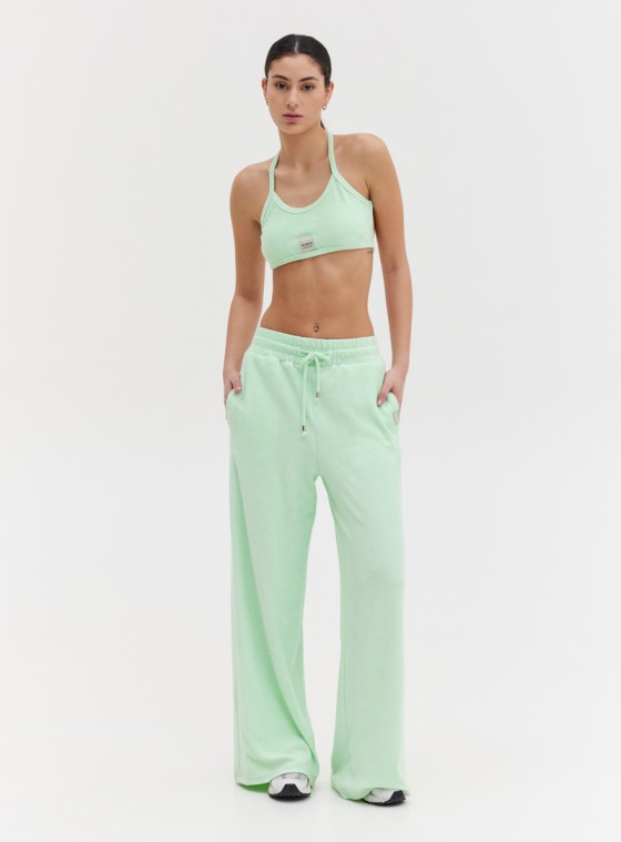 TOWEL WIDE LEG JOGGERS - MINT
