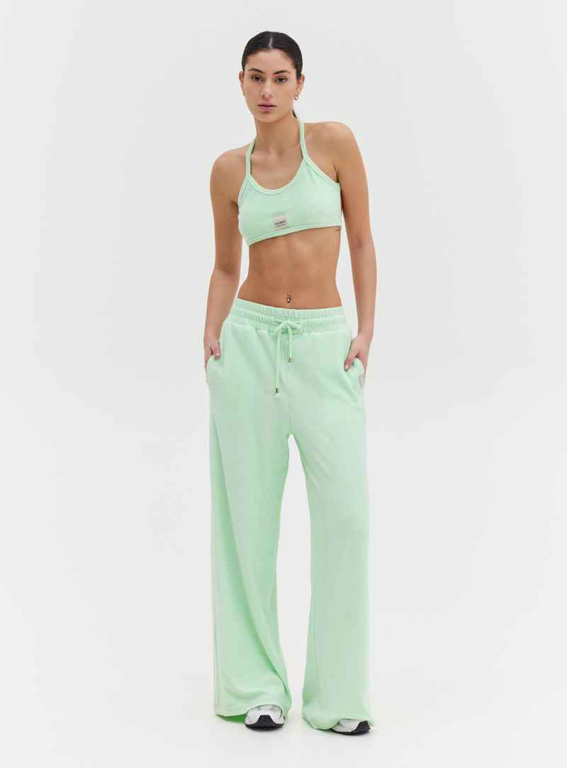 TOWEL WIDE LEG JOGGERS - MINT