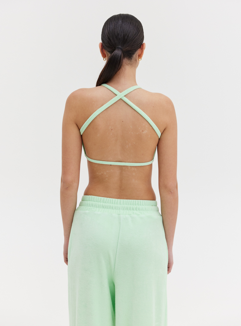 TOWEL CROP TOP - MINT