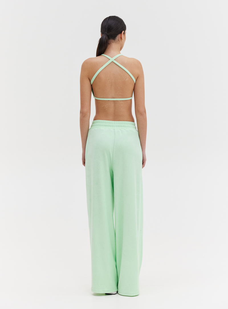 TOWEL WIDE LEG JOGGERS - MINT