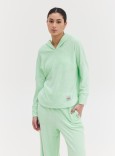 TOWEL V-NECK HOODIE - MINT 