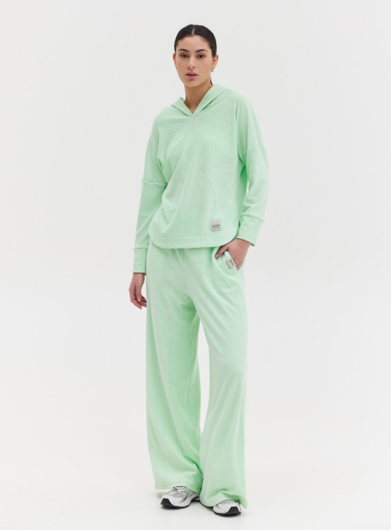 TOWEL WIDE LEG JOGGERS - MINT