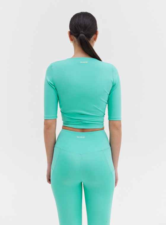 WRAP TOP - AQUA