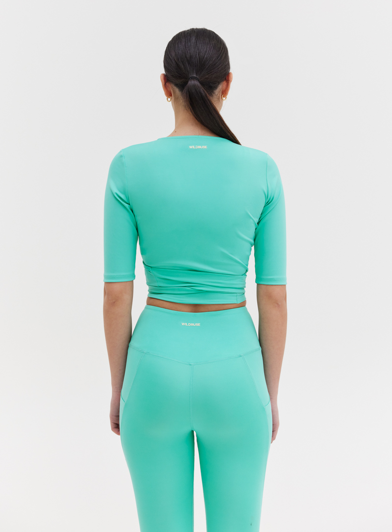WRAP TOP - AQUA