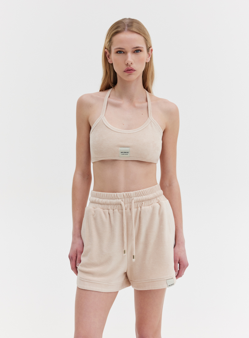 TOWEL SHORTS - BEIGE