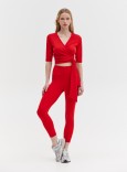 WRAP TOP - CHILLI RED