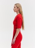 WRAP TOP - CHILLI RED