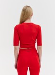 WRAP TOP - CHILLI RED