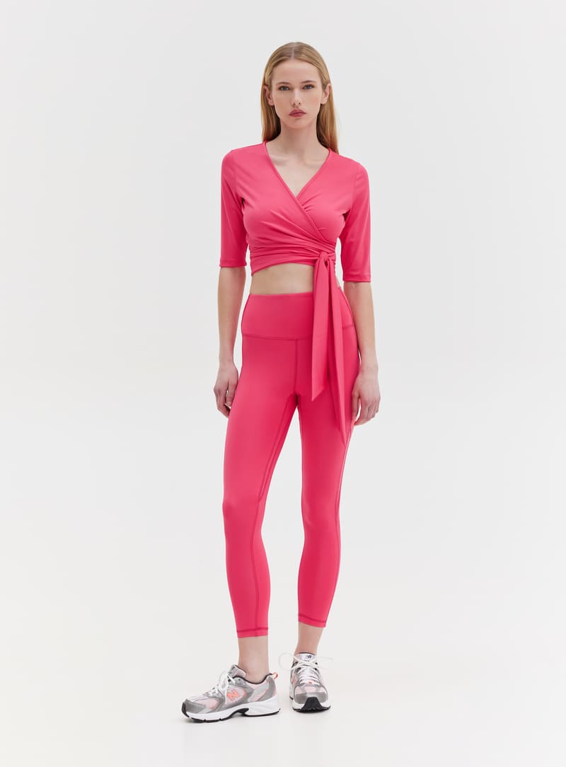 WRAP TOP - HOT PINK 