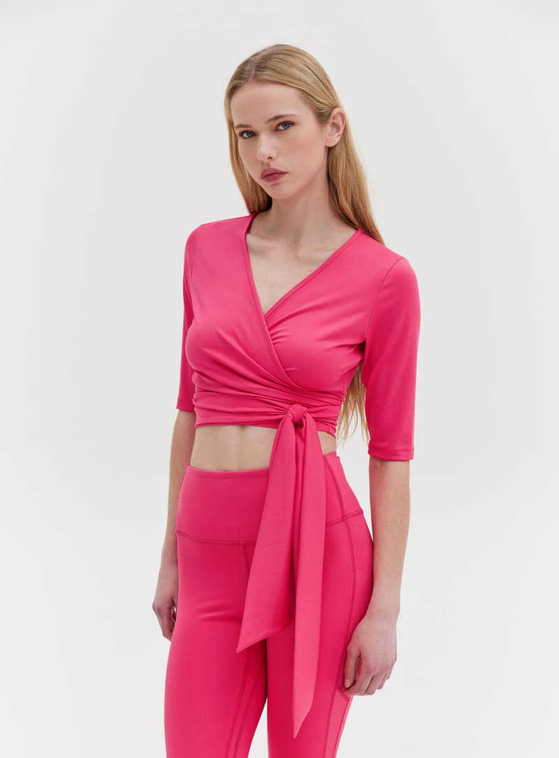 WRAP TOP - HOT PINK 