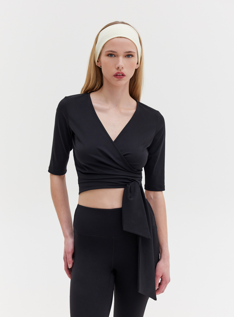 WRAP TOP - BLACK