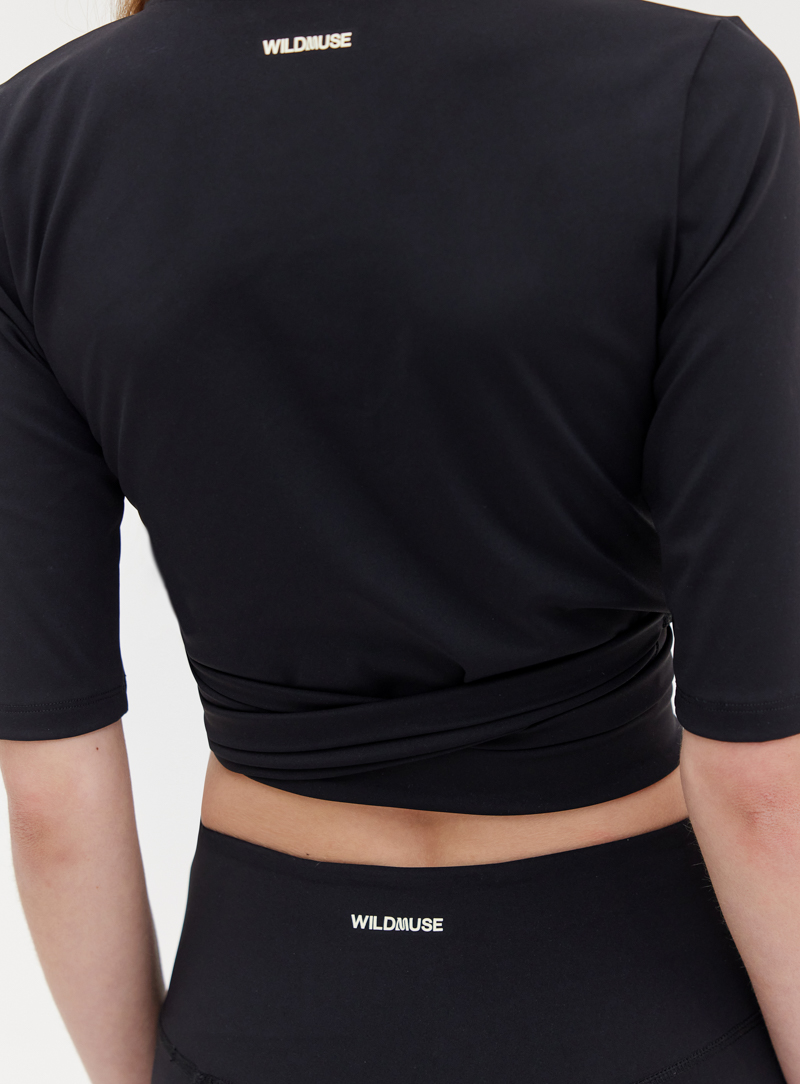 WRAP TOP - BLACK