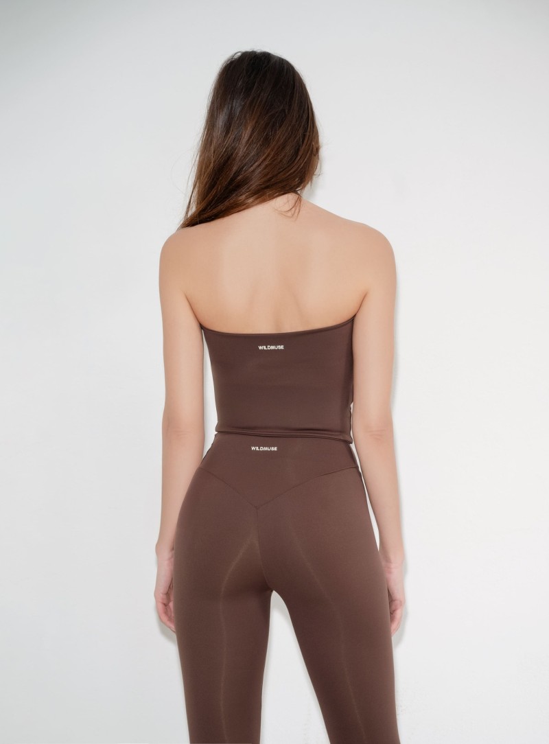 BASIC HALTER NECK TOP - ESPRESSO 